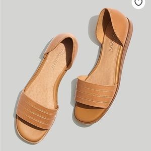 EUC Madewell Pieced D’Orsay Leather Flats aka The Nelda D’Orsay Desert Camel 10